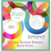 Hannabach 600MT Silver-Plated Green Комплект струн для классической гитары,