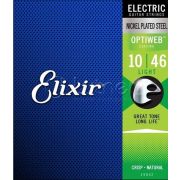 Elixir 19052 Optiweb Комплект струн для электрогитары, никелированная сталь, Light 10-46
