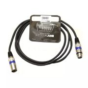 INVOTONE ACM1102/BK - микрофонный кабель, XLR(папа) <-> XLR(мама), длина 2 м (черный)