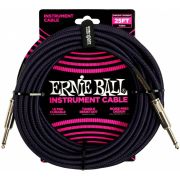 ERNIE BALL 6397 - кабель инструментальный, прямой/угловой джеки, 7,62м, фиолетовый/черны й