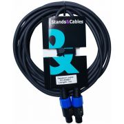 STANDS & CABLES SC-008B-7 Спикерный кабель 7 м. Разъемы: Спикон папа - Спикон папа. Цвет: черный