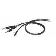 DIE HARD DHG545LU18 - кабель,3,5 джек стерео-2х6.3 джек моно, 1.8 м