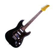 REDHILL STM300/BK - электрогитара, Stratocaster, S-S-H, ольха/клен+палисандр, цвет черный