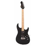 Vintage V6M24BK электрогитара Superstrat, HH, Tremolo Wilkinson, цвет черный