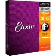Elixir 11002 NANOWEB Комплект струн для акустической гитары, Extra Light, бронза 80/20, 10-47
