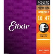 ELIXIR 16002 струны для акустической гитары PhosBronze, NanoWeb Extra Light (010-014-023-030-039-0