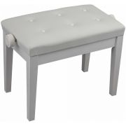 FLIGHT KB012 WHT - деревянная банкетка, рег. высота 48-56 см., белый матовый, обивка кожзам